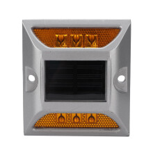 Outdoor Warning Step Light Solar Powered LED Road Reflector with Independent Power Supply and Better Effect for Driveway Dock Sidewalk Garden Pathway