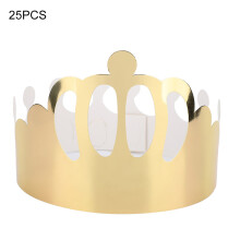 Reusuable Paper Crowns Gold Foil Adjustable Size Party Accessory Royal Crown Hats Adorable Photo Props Romantic Home Décor for Wedding Bridal