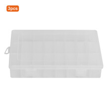 Transparent Cover Component Storage Box Clear Plastic Organizer Box With Removable Bezel And Upgraded Lock Catch Movable Partition Suitable For