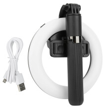Magnetic Attachment Selfie Stick With Tripod Function Wireless Remote LED Fill Light Foldable Retractable Design Compatible With MagSafe Cases And