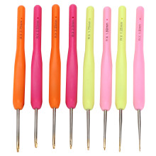 Durable Smooth Crochet Hooks Ergonomic Handle Lightweight Non Slip Soft Grip Easy Size Recognition Adjustable Fine Yarn Compatible Ideal Gift For