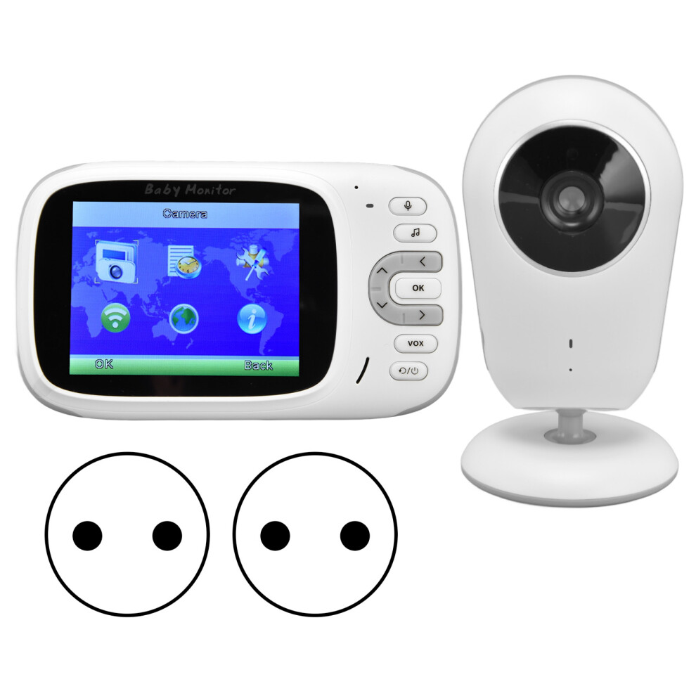 Privacy Protected Baby Monitor With Temperature Sensor And Digital Zoom, Wireless Video Monitor With Infrared Night Vision And Long Range Transmission