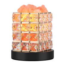 Essential Oil System Compatible Crystal Wax Melt Warmer With No Flame Heater Touch Dimmable Night Light Featuring Himalayan Salt Rock Base For