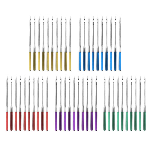Easy to Use Sewing Machine Needles Universal Regular Point Sharp Needle Tip Durable Construction Color Coded Handles Wear Resistant For Household 2