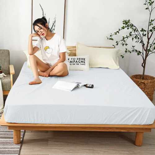 (Single, White) 40cm Extra Deep Fitted Bed Sheet- Affordable Budget Friendly Fitted Sheet in all Sizes 2