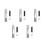 5Ensembles Plaques De Serrure Durable Acier Argent 7
