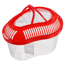 Rood Reptiel Terrarium Met Handvat Draagbare Vis Transportbox