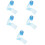 Skyblauwe Elastische Sportbandage Ademend Wrap Voor Training 6