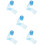 Skyblauwe Elastische Sportbandage Ademend Wrap Voor Training 7