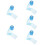 Skyblauwe Elastische Sportbandage Ademend Wrap Voor Training 9