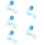 Skyblauwe Elastische Sportbandage Ademend Wrap Voor Training 10