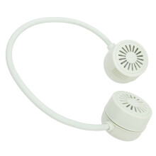 Tragbarer Nackenventilator mit 3 Geschwindigkeitsstufen, wiederaufladbar via USB, kabellos, grün, für Kinder und Erwachsene