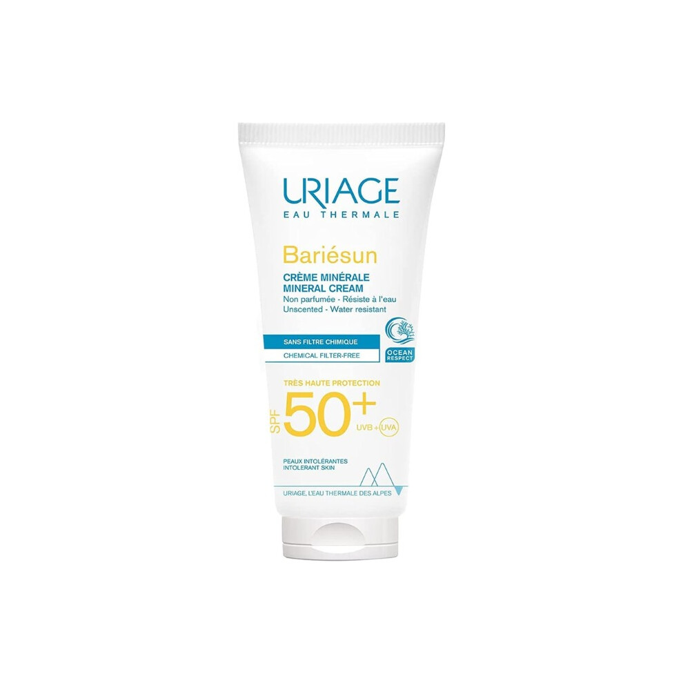 Cream Uriage Bariesun Spf50+ Mineral T | High Protection Mineral Sunscreen, Uriage Bariesun Face And Body, Non-Chemical Sunscreen - 100Ml