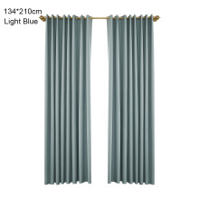 (Light Blue, 134*210cm (punched)) Blackout Curtains for Bedroom & Living Room