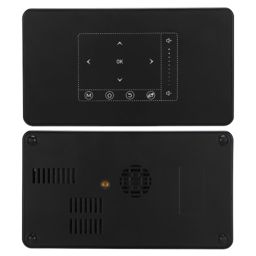 Smart Home Projector With Bluetooth5.2Wireless Mirroring WiFi6, 4K Supported Auto Focus Keystone Correction Multi Device Connection Rechargeable 2
