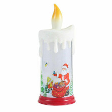 Spinning Water Glitters Music Candle Lamp with USB Powered Timer Battery Operated Christmas Snowman Scene Festival Atmosphere Holiday Decorations for