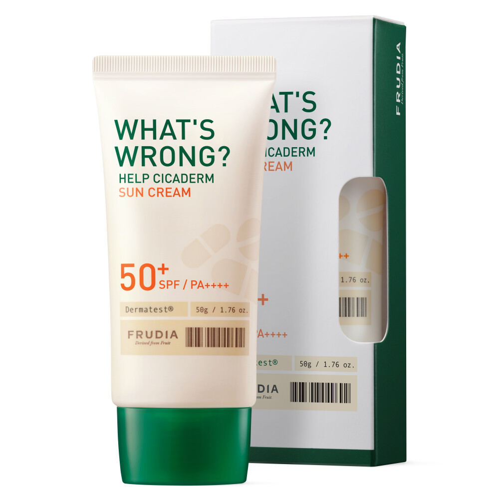 Cream Frudia What's Wrong Help Cicaderm (Spf50) Sun | Hydrating Sunscreen, Daily Face Sunscreen Spf50 - 50G