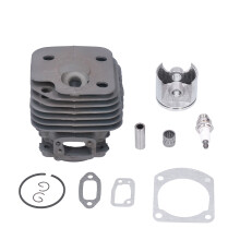 Conjunto de pistão para reparo de motosserras. Fácil instalação. Resfriamento aprimorado. Movimento de natação excepcional. Construção