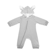 Organic Cotton Toddler Hoodie Onesie Long Sleeve Rabbit Ears Warm Breathable Spring Autumn Wearable Blanket Snap Closure Easy Changing Hip Friendly
