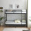 3Ft Bunk Bed Frame Metal Loft Sleeper with Ladder Guard Rail Heavy Duty 2