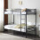 3Ft Bunk Bed Frame Metal Loft Sleeper with Ladder Guard Rail Heavy Duty 3