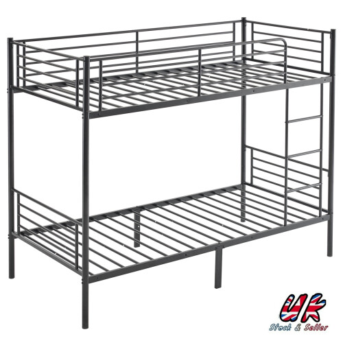 3Ft Bunk Bed Frame Metal Loft Sleeper with Ladder Guard Rail Heavy Duty