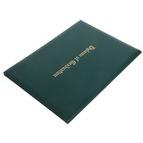 5Pièces Porte-Documents Diplômes Vert , Résistant Avec Coin Satin 1