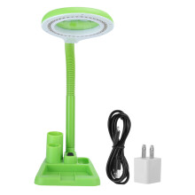 Lampa biurkowa z powiększającym światłem zasilana przez USB, z diodą LED, do czytania i pielęgnacji oczu, z dotykowym ściemniaczem, solidna
