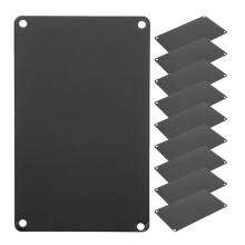10Stk Schwarz Aluminium Metallschilder Türschild DIY Mehrzweck Blank