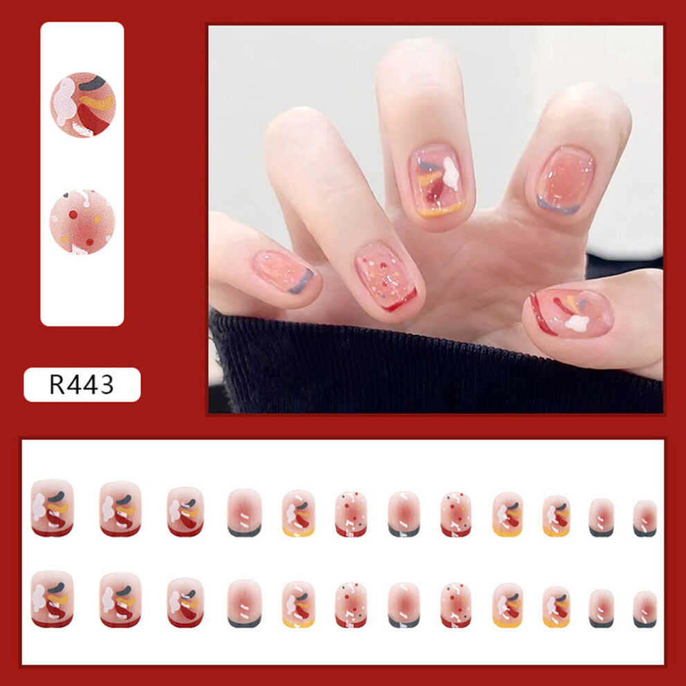 Dachuang Beauty Pink (Jelly Glue Model) False Nails, Easy Apply & Peel Off, Salon Supply