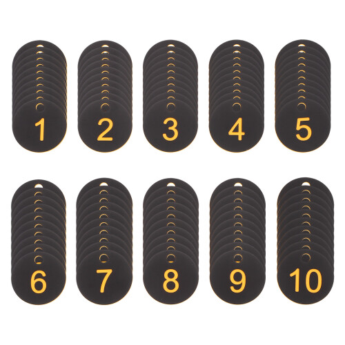 200Pièces Ronds Numérotés PVC Avec Trou Pour Identification Clé 1