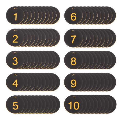 200Pièces Ronds Numérotés PVC Avec Trou Pour Identification Clé 2