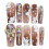 (S) 10 Ongles Faux Strass Dégradé Marron 4