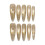(L) Gold Gradient Cross Nails 10PCS Wedding Daily 5
