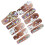 (S) 10 Ongles Faux Strass Dégradé Marron 7