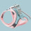 (Pink Blue, M) Reflective Cat Harness & Leash Set, Adjustable 1