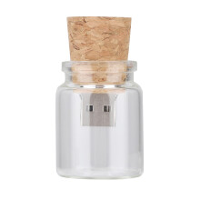 High Speed Flash Drive Wooden USB Stick Floating Bottle Design Creative Data Storage Stable Performance Plug And Play Portable For Unique Gifting