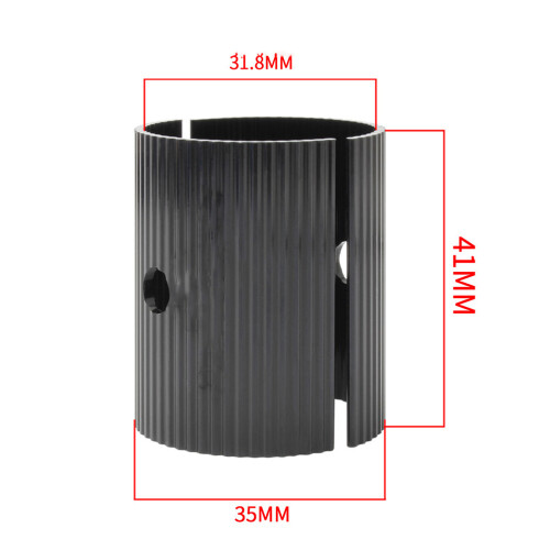 2Pièces Plaque Conversion Guidon Aluminium Noir 1