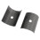 2Pièces Plaque Conversion Guidon Aluminium Noir 8