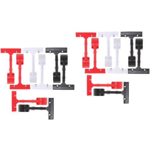 18Pcs Label Holder Clamps Durable Plastic 360 Rotating Name Tag Clips 2