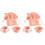 2Sets Kindertafelset Met Vakken Creatief En Functioneel Roze 1