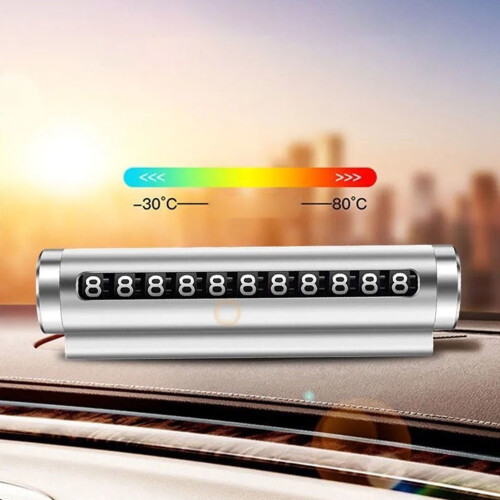 (Space Silver) Car Dashboard Parking Card & Phone Plate