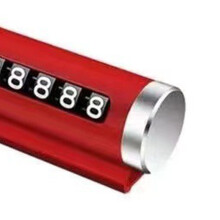 (Chinese Red) Car Dashboard Parking Card & Phone Plate