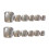 (XS) 12pcs Shiny Silver False Toe Nails DIY Manicure Kit 7