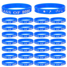 30Pièces Bracelets Silicone Bleu Souvenirs Pour Remise Diplômes