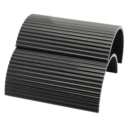2Pièces Plaque Conversion Guidon Aluminium Noir