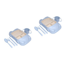 2St Tarwe Kinderbord Set Met Design En Veilige