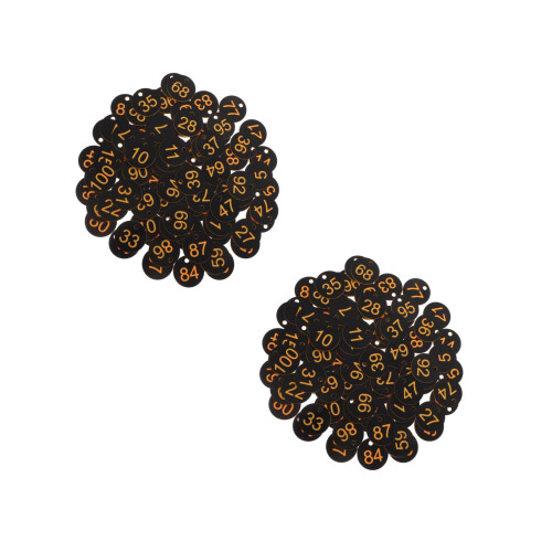 200Pièces Ronds Numérotés PVC Avec Trou Pour Identification Clé