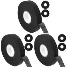 9Rolls Black Wire Harness Tape High Temp Cloth Electrical Tape for DIY