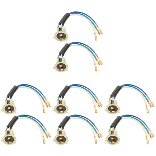 8St Motorfiets Licht Sockets Gouden Houder Ijzer Rubberplastic